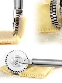 Stainless Steel Pie Crust Embossing And Edge Crimping Roller - Stainless Steel Pie Embossed Edge Sealing Roller - View 3