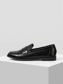 MOTF PREMIUM ZAPATOS DE MUJER MOCASINES DE CUERO PU - Negro - Ver 4