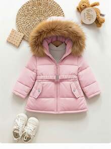 Emery Rose Kids Emery Rose Kids 女婴保暖连帽羽绒服，适合室内、户外滑雪、日常穿着、运动、玩耍、聚会、摄影、圣诞节等场合。 - 粉色 - 查看 12