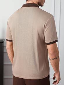 Core Aspect 男士翻领短袖 Polo 衫，男士刺绣 Polo 衫，男士纹理 Polo 衫，男士休闲 Polo 衫，男士竖条纹 Polo 衫，适合日常外出、朋友聚会、休闲周末穿着，是送给男友或丈夫的绝佳礼物，INS 热销 Polo 衫 - 卡其色 - 查看 2