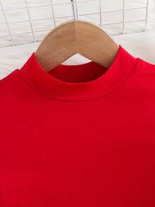 Emery Rose Kids Emery Rose Kids 女童纯色立领羊腿袖休闲T恤 - 彩色 - 查看 5