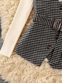 Franclia 女士新款格子图案背心