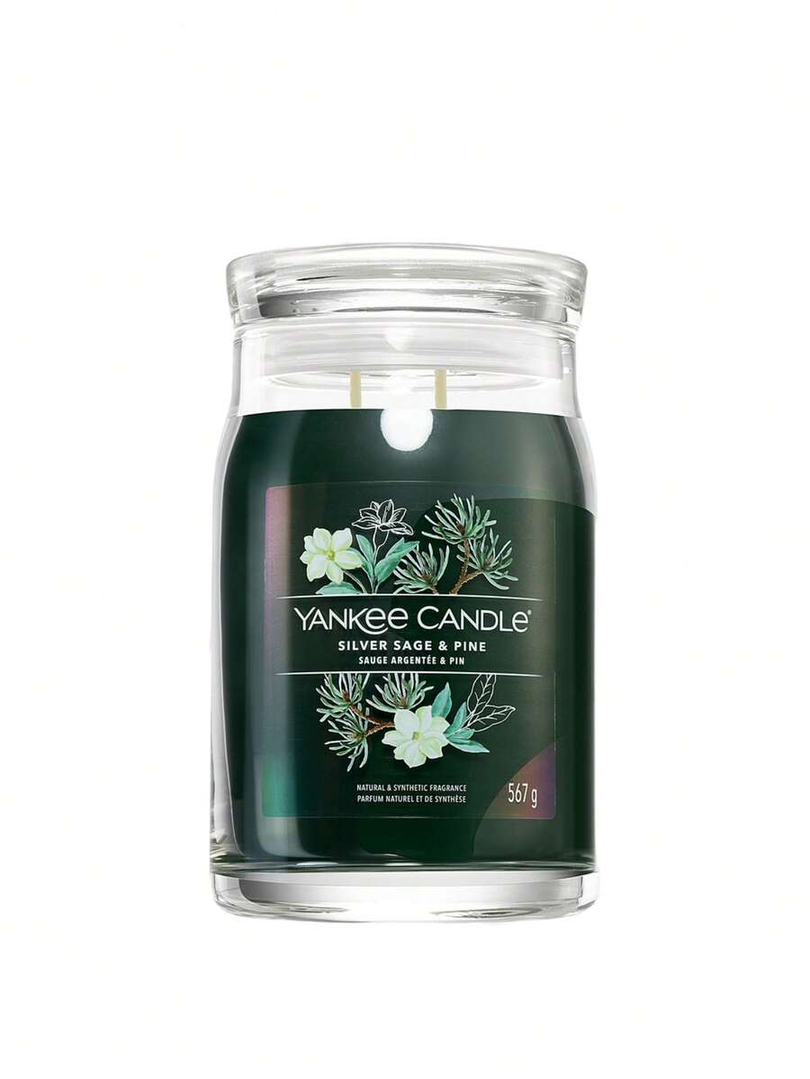 Yankee Candle Silver Sage & Pine Signature Large Jar Candle 567 g - En-Storlek - Visa 1