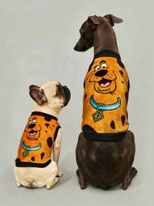 SCOOBY-DOO X SHEIN 1 Piece Of Cartoon Pattern Printed Pet Plush Vest, Cat Clothes, Dog Clothes, Size XXS-XXXXL, Extra Small, Extra Large, Dog.,Gift Ideas - 彩色 - 查看 12