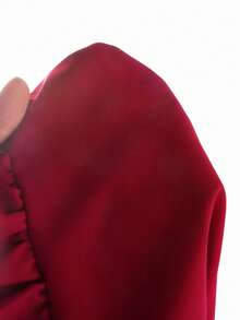 Glamorique Kids 女婴红色无袖夏季连衣裙，带蝴蝶结荷叶边下摆，时尚、舒适又可爱，是女婴夏季的理想选择。 - 紅色 - 查看 5