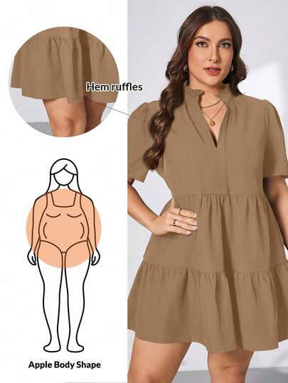 SHEIN Essnce Vestido corto negro básico de manga corta, cuello en V, cómodo y holgado para mujer talla grande, para primavera y verano. Vestidos de verano, vestidos elegantes para mujer, vestidos de sol, estilo old money para mujer, ropa de iglesia, ropa de oficina, vestido de trabajo, atuendos para brunch, vestido de maternidad para baby shower