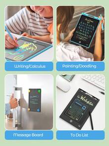 Teckwe 1 st LCD-ritplatta, digital klotterplatta med färgskärm, skrivtavla för skissning och teckning, pedagogisk present till nyår, födelsedag, påsk, skolstart