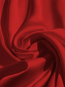 Franclia Đầm midi thắt nơ cổ chữ V sâu thanh lịch dành cho nữ - Đỏ - Xem 5