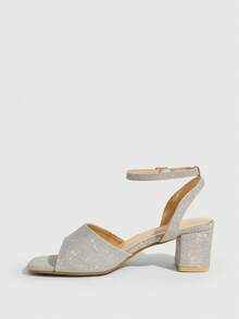 CUCCOO SZL 方头优雅夏季时尚高跟凉鞋 - 銀色 - 查看 4