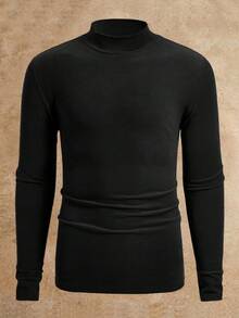 Manfinity NXTstreet Áo thun nam tay dài đơn sắc tối giản thoải mái khi đi làm - Nhiều màu - Xem 5