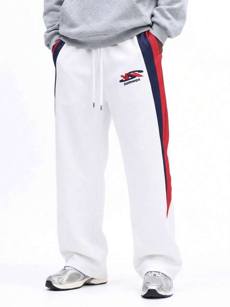 サイドストライプディテールのスウェットパンツ