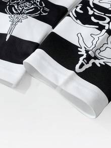 ROMWE MEN Street Life Áo nỉ polo họa tiết sọc Đức Mẹ Đồng Trinh phong cách Anh cổ điển dành cho nam - Nhiều màu - Xem 3