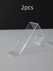 2pcs Acrylic L-Shaped High-Heel Sport Shoe Support Stand For Display, With Protective Film - Clear - View 12