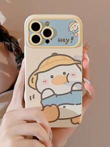 Funda de teléfono linda 1 pieza Funda suave compatible con iPhone a prueba de agua, a prueba de golpes y resistente a los arañazos con diseño de pato con sombrero beige de Body completo - Multicolor - Ver 10