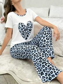 Leopardo corazón azul