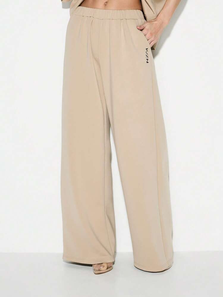 KIZN Wide Leg Drawstring Sweatpants With Side Pockets