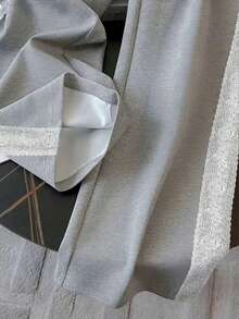 Franclia Plus Size Fitted Stand Collar Raglan Sleeve Cardigan + Slant Pocket Straight Leg Pants - Grey - View 3