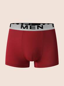 Manfinity Underwear&Sleepwear Basics 7条装男士纯色舒适修身平角内裤 - 彩色 - 查看 3