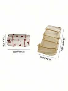 Joivida 1pc Cute Fabric Cosmetic Bag -Bib Bear Bundle Makeup Bag - Perfect For Travel & Daily Use, Hand Washable, Layered Makeup & Toiletry Organizer, Cute Cosmetic Bag, Holiday Gift Item, Playful Design - Beige - View 3