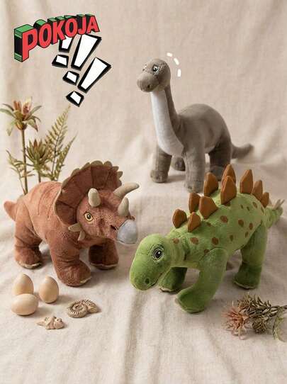 45 厘米 Wild Republic 恐龙毛绒玩具，恐龙填充动物，霸王龙，剑龙，雷龙毛绒玩具，儿童礼物，恐龙填充玩具，生日礼物圣诞装饰家居恐龙主题派对装饰