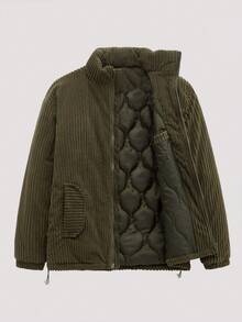 Open Phase 男士加厚外套，防风保暖，适合秋冬季节，日常百搭，送给男友/老公的礼物 - 軍綠色 - 查看 6