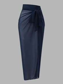 Swim Oasis 2026新款春假两件套，椰树印花泳衣搭配同款沙滩网纱裙，度假波西米亚风节日装扮