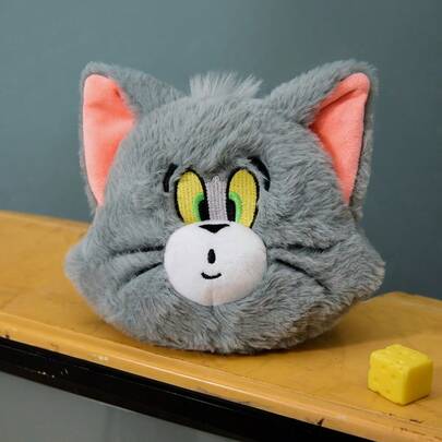 TOM & JERRY X Joivida Móc khóa hình mèo Tom dễ thương - Mặt dây chuyền hình mèo hoạt hình đáng yêu, phụ kiện ba lô mềm mại, túi treo xinh xắn không phải nhung, đồ trang trí thời trang ngọt ngào cho túi xách và chìa khóa.