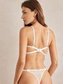 Charlaine Lace Underwire Lingerie Set Bridallingerie - White - View 2