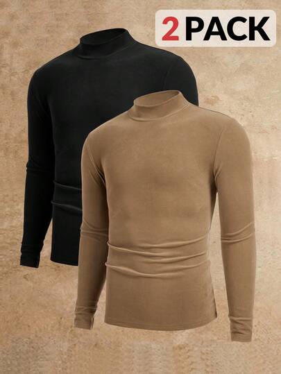 Manfinity NXTstreet Men's Solid Color Minimalist Casual Commute Long Sleeve T-Shirt