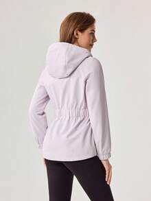 OutZeal 女士户外夹克 露营徒步 防水防风 多口袋 - 淡紫色 - 查看 8