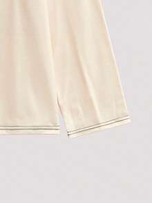 Open Phase 2pcs Men's Striped Letter Print Round Neck Sportswear Set, Graphic Pullover Sweatshirt And Pants Suit, Suitable For Outdoor And Sports, Fall Clothes - Navy Blue - View 5