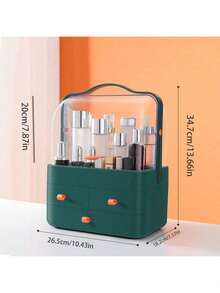 1 件高端大容量化妆品收纳盒，梳妆台抽屉收纳架，用于化妆品和珠宝装饰返校、秋季装饰、圣诞装饰、墙壁装饰、卧室窗帘，