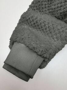 GlowEve Women's Autumn/Winter New High-End Niche Fuzzy Thermal Lined Sweatshirt - Light Grey - View 5