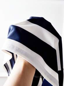 SHEIN Boys' Casual Versatile Polo Shirt With Striped Polo Player Graphic, Short Sleeve, Spring/Summer Boys Polo Striped Polo Shirt