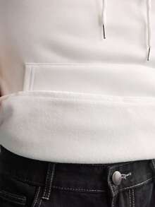 Open Phase 男士字母图案连帽卫衣，适合秋冬春夏穿着，日常搭配，送给男友/老公的礼物 - 白色 - 查看 7