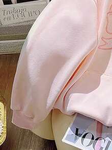 Resyla Cute Bow Lace Embroidered Hoodie For Women Fall Cloth For Women - Pink - View 4