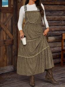 EMERY ROSE 大码碎花休闲度假吊带连衣裙 - 彩色 - 查看 4