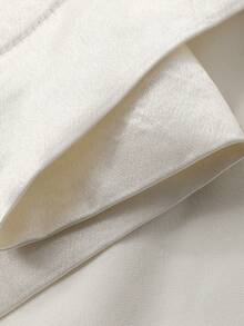 DAZY Elegant Solid Color Shirt Dress With Loose Tie Collar For Women - White - View 9