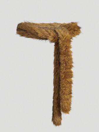 J-Fashion 1 pezzo Accessorio per vestiti/jeans da donna con stampa leopardata, decorazione in pelliccia, frange e laccio in stile boho western, versatile per uso quotidiano