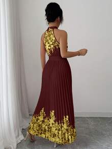 Elenzga 女士夏季优雅碎花宽松吊带连衣裙 - 彩色 - 查看 2