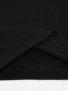 SHEIN Unity Women's Slimming Fitted Stretchy Fabric Comfortable Casual Daily Fashion Pants With Eyelets Decoration - Black - View 11