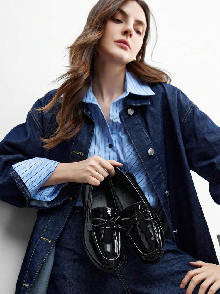 CUCCOO BIZCHIC Zapatos cómodos de unicolor simple para uso casual y de oficina para mujeres, ideales para Navidad