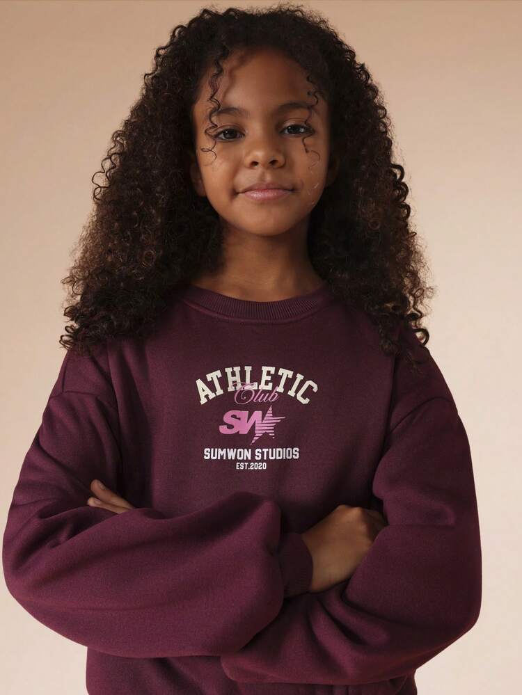 Oversized Athletic Club Sweatshirt And Sweatpants Set
