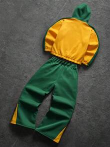 PAVTROS Men's Casual Zip-Up Hoodie Set Tracksuit Brazil Outfits Set Men Sweat Suits Jogging Suits - Black - View 2