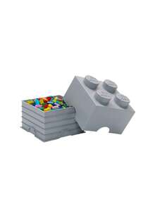 LEGO Other® 4-Stud Storage Brick Medium Stone Gray 5.6L Kids Ages 6 Years+ 5711938034276 - 彩色 - 查看 2