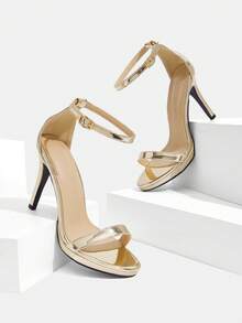 CUCCOO SZL Women's Fashionable Elegant Heeled Sandals For Party And Commute - Gold - View 1