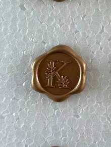 30/50 张字母蜡封贴纸，金色字母自粘蜡封贴纸，信封封口贴纸，自粘金色贴纸，适用于感恩节贺卡/礼品包装/婚礼订婚派对邀请函、生日派对、圣诞节等场合。 - 銅色 - 查看 15