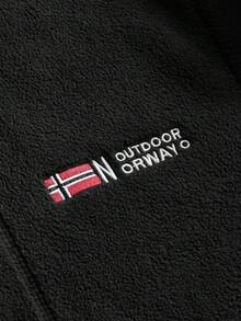 Driftmere 男士秋冬羊毛夹克，双面羊羔绒衬里，商务休闲加厚保暖外套，情侣款 - 黑色 - 查看 4