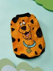 SCOOBY-DOO X SHEIN 1 Piece Of Cartoon Pattern Printed Pet Plush Vest, Cat Clothes, Dog Clothes, Size XXS-XXXXL, Extra Small, Extra Large, Dog.,Gift Ideas - 彩色 - 查看 2