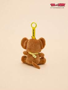 TOM & JERRY X Joivida Classic Jerry Plaid Series Plush Keychain - Adorable Mouse Design, Soft Fuzzy Pendant For Bags & Keys - Brown - View 10